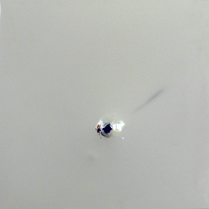 Spectrum Series 6, 2008, gunshot stainless steel, 18x18 in